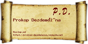 Prokop Dezdemóna névjegykártya